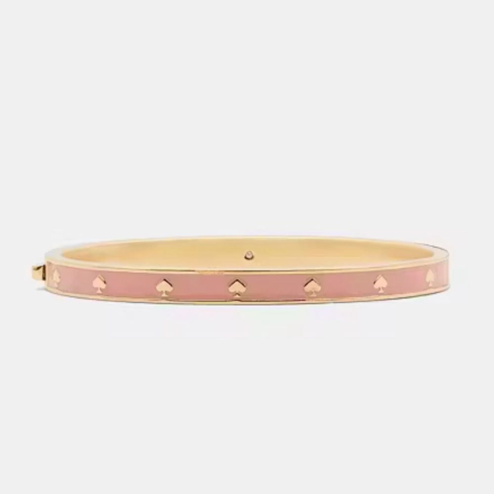 Kate Spade Spot the Spade Hinged Bracelet pink